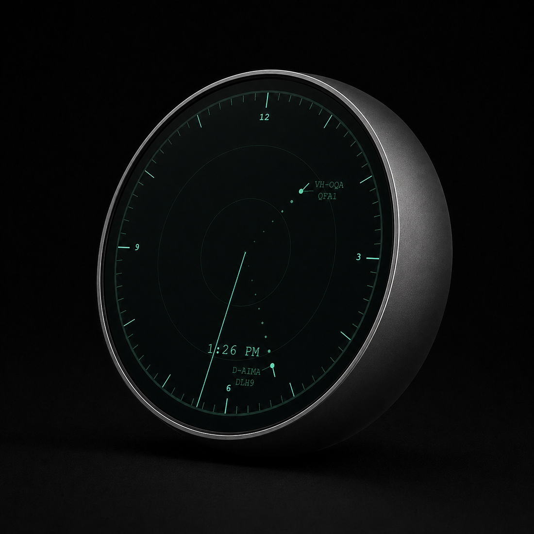 The Desk Clock Whose Hands Are Real Airplanes