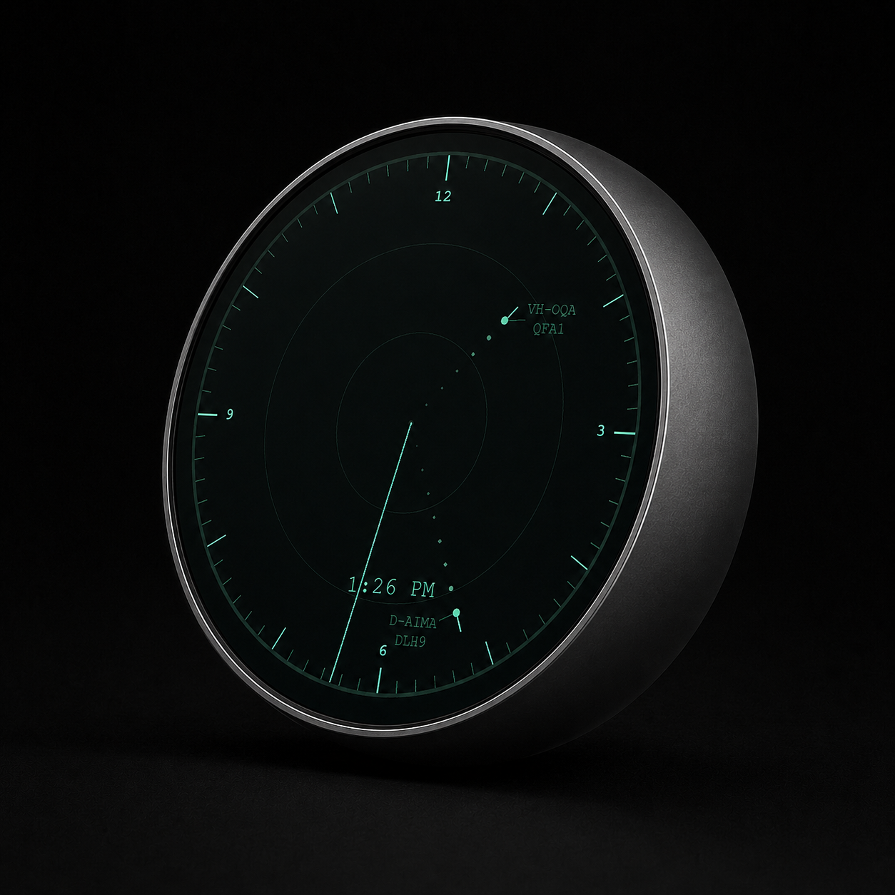 The Desk Clock Whose Hands Are Real Airplanes