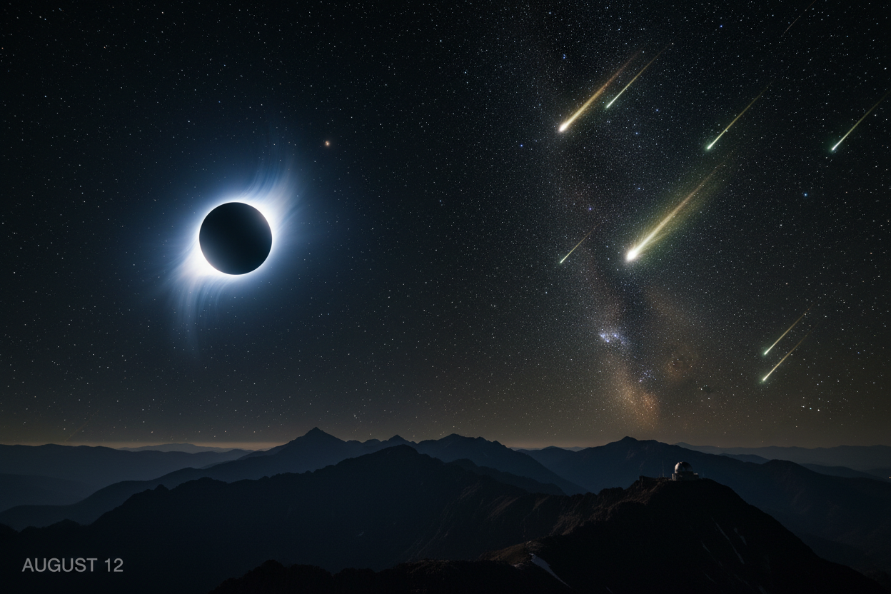 The Sky's Double Feature: Eclipse and Perseids on August 12