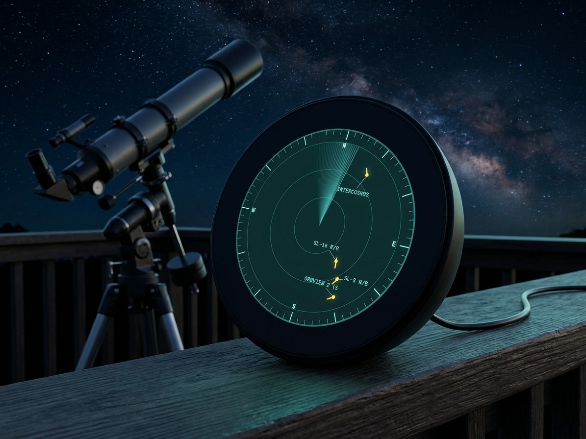 SkyWatch Space Mode — live satellite tracking display