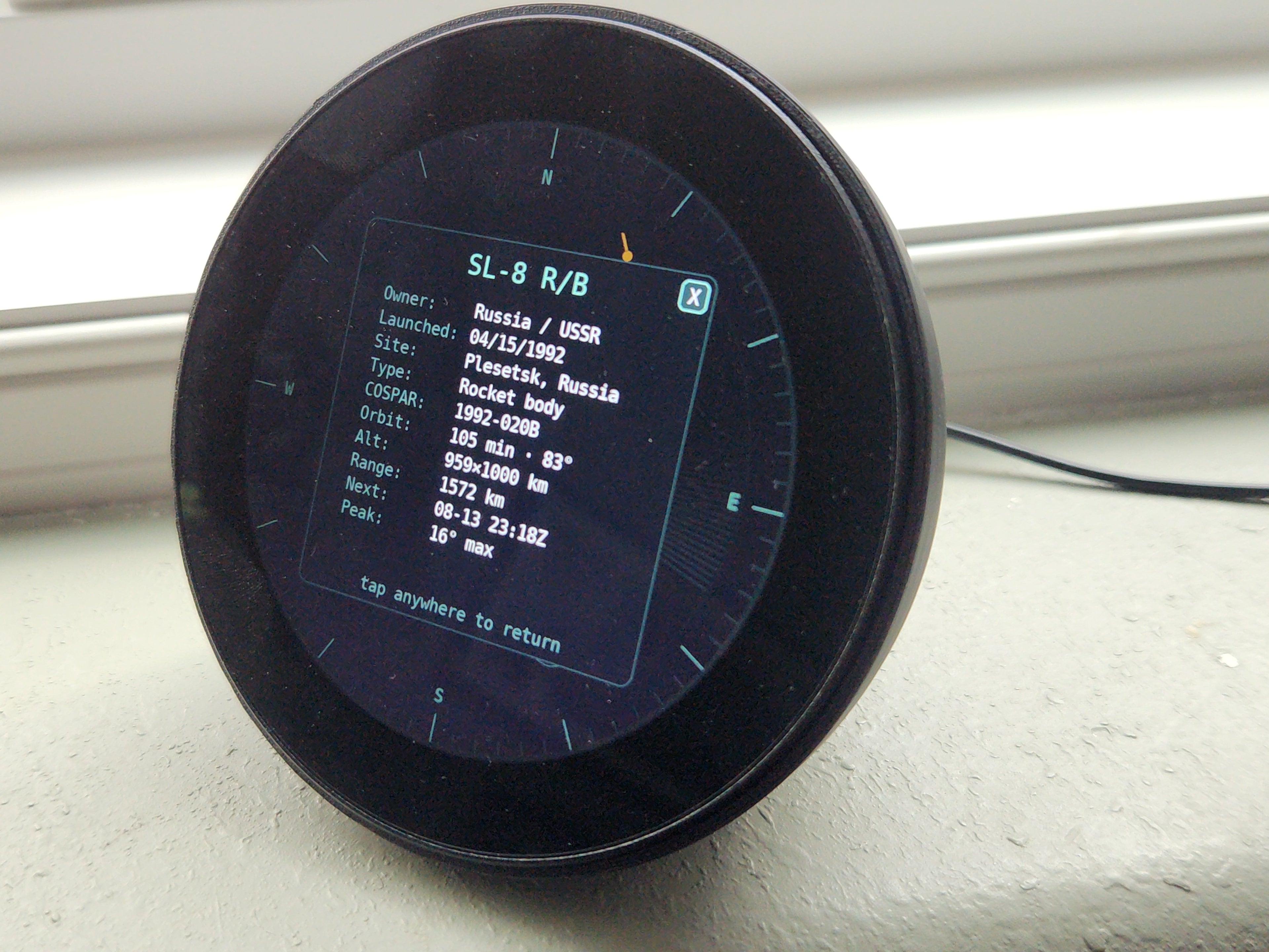 Satellite Radar Tracker (Battery-Free)