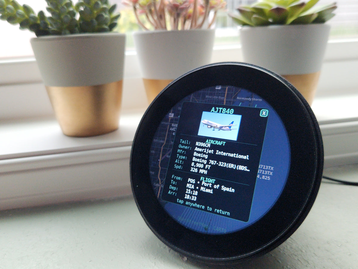 SkyWatch Planes mode annotated radar display