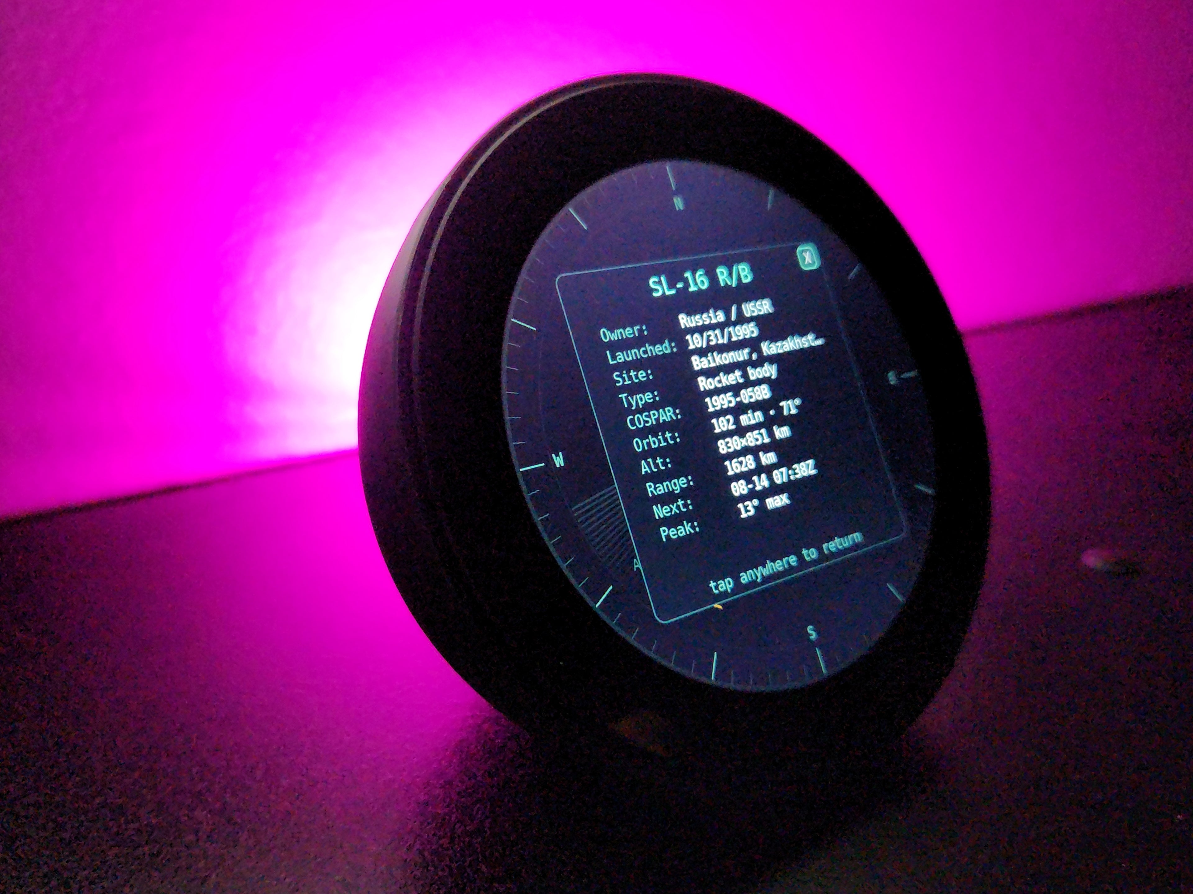 Satellite Radar Tracker (Battery-Free)